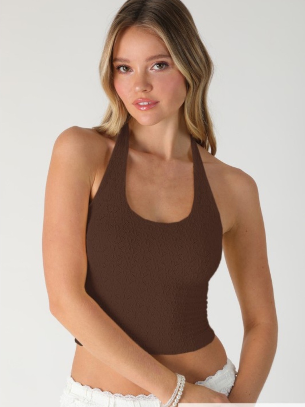 🆕🤍COFFEE BEAN 🫘 HALTER TOP